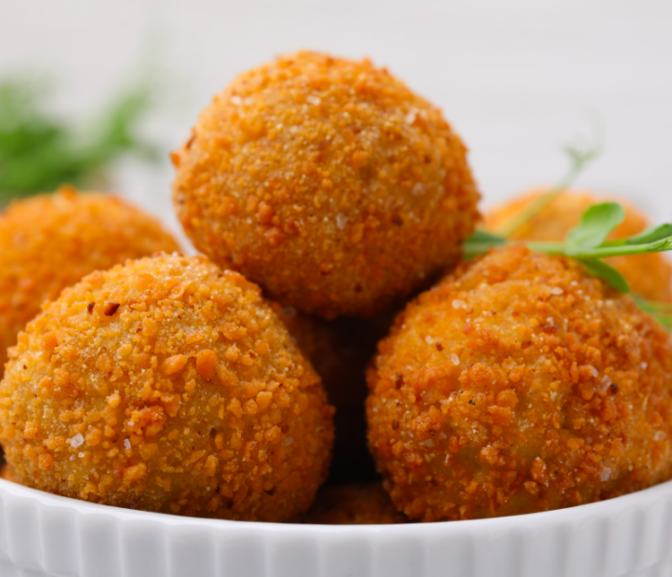 crispy air fried tofu balls