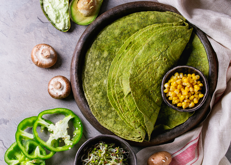 2 ingredient spinach wrap (keto Friendly)